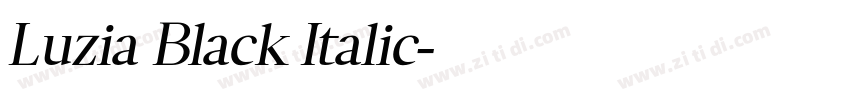 Luzia Black Italic字体转换
